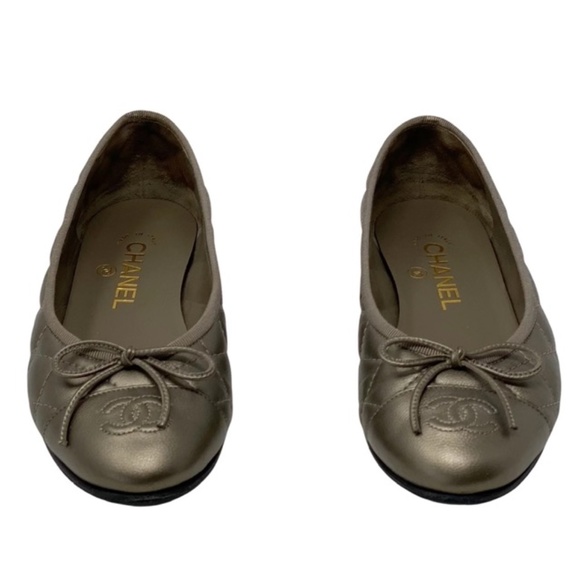 Chanel Grained Calfskin Ballerina Flats Size 36.5 - Picture 1 of 4